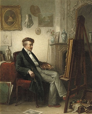 An artist in his studio