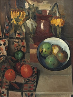 A still life with apples
