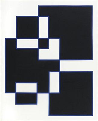 Composition in blue and black