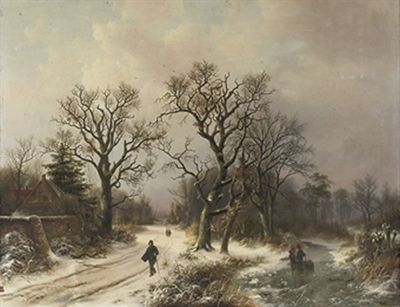 Sample artwork by Alexander Joseph Daiwaille (1818 - 1888), known for landscape painting - View similar artists and auction records
