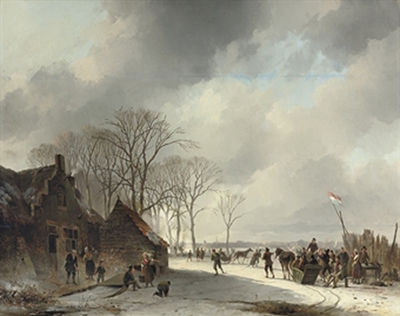 A crowded day on the ice