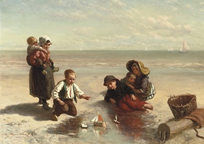 Sample artwork by Elchanon Leonardus Verveer (1826 - 1900), known for painting in the style of his brother salomon leonardus and hfc ten kates - View similar artists and auction records