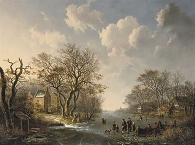 Sample artwork by Willem De Klerk (1800 - 1876), known for watercolor landscapes - View similar artists and auction records