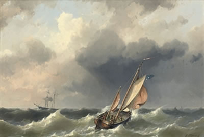 Shipping of the coast of Texel