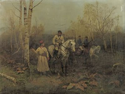 Hunters in the woods