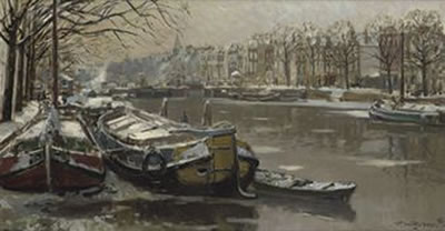 Sample artwork by Daniel Muehlhaus (1907 - 1981), known for land-and cityscape, still life painting - View similar artists and auction records