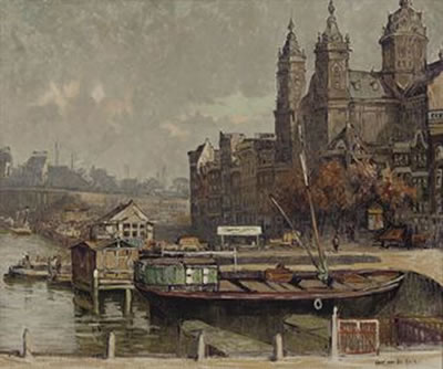 St. Nicolaas church seen from the Prins Hendrikkade, Amsterdam