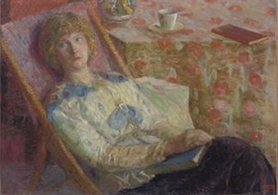 Woman in a lounge-chair