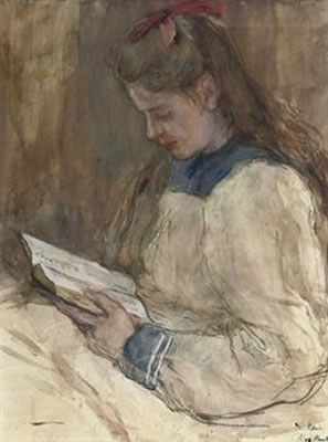 Portrait of Marie reading