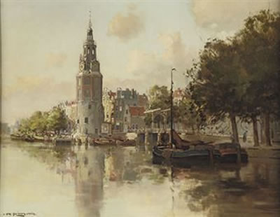 A view of the Montelbaantoren, Amsterdam
