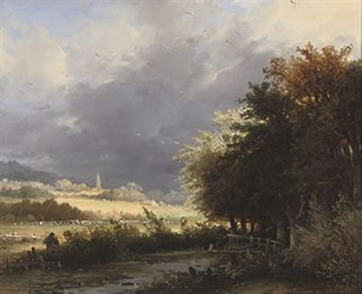 An approaching thunderstorm