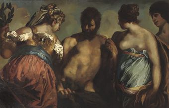 The Choice of Hercules by Francesco Maffei - Auction record, sale price, and art valuation. Compare with similar artists and explore comparable artworks.