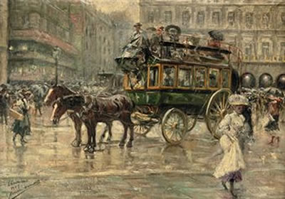 L'Omnibus: a busy town square, Paris by Eugenio Alvarez Dumont - Auction record, sale price, and art valuation. Compare with similar artists and explore comparable artworks.