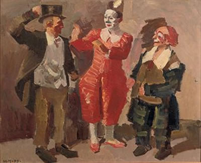 Three clowns: the Fratellini brothers in the cirque Médrano, Paris by Kees Maks - Auction record, sale price, and art valuation. Compare with similar artists and explore comparable artworks.