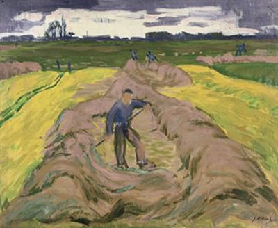 Boer in Hooiland: hay making farmers