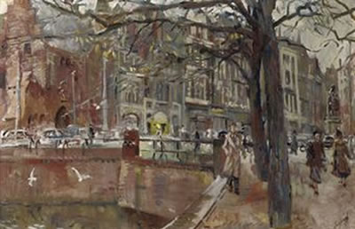 A busy day at De Plaats, with the Gevangenpoort on the left, The Hague