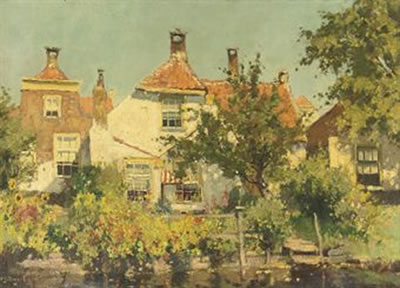 Huisjes te Rijswijk: houses along a canal