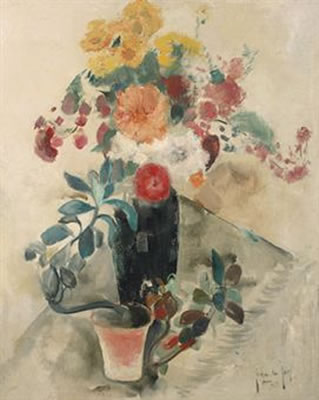 A still life with flowers