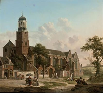 Townspeople near the Nicolaïkerk, Utrecht