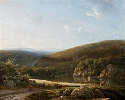 Sample artwork by George Andries Roth (1809 - 1887), known for landscape painting - View similar artists and auction records