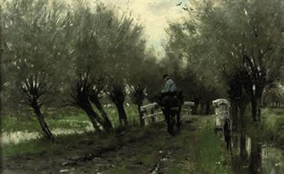 A Horseman on a Path by George Jan Hendrik Poggenbeek - Auction record, sale price, and art valuation. Compare with similar artists and explore comparable artworks.