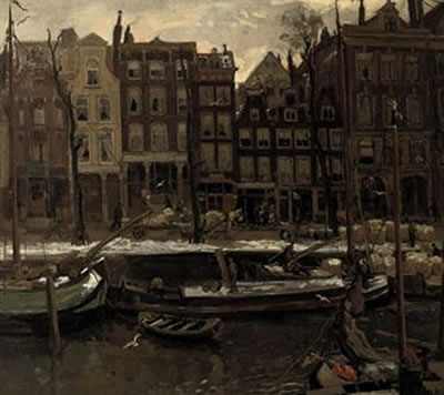 Winter in Amsterdam by Evert Moll - Auction record, sale price, and art valuation. Compare with similar artists and explore comparable artworks.