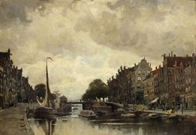 Sample artwork by Jan Hillebrand Wijsmuller (1855 - 1925), known for landscape and cityscape painting - View similar artists and auction records