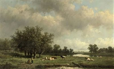 Sample artwork by Anthonie Jacobus Van Wijngaerdt (1808 - 1887), known for painting - View similar artists and auction records