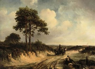 A horse drawn cart along a dusty road by Abraham Van Der Wayen Pieterszen - Auction record, sale price, and art valuation. Compare with similar artists and explore comparable artworks.