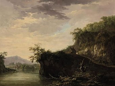 A mountainous river landscape with figures on a track by Daniel Dupre - Auction record, sale price, and art valuation. Compare with similar artists and explore comparable artworks.