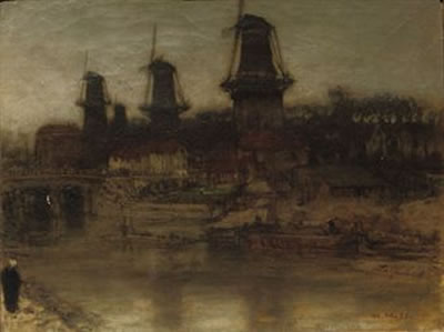 Sample artwork by Matthijs Maris (1839 - 1917), known for portrait and landscape painting, etching, lithography - View similar artists and auction records