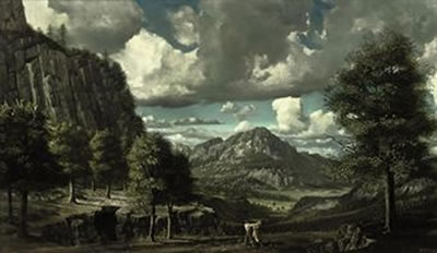 Landschap met vechtenden: landscape with fighters