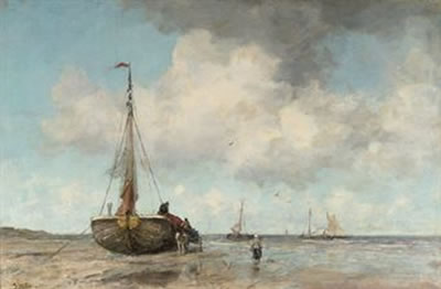 Sample artwork by Jacob Hendricus (Jacobus) Maris (1837 - 1899), known for hague school marine and landscape paintings, atmospherics - View similar artists and auction records