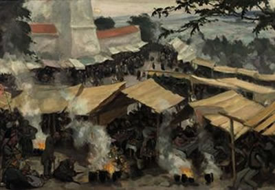 The fair at Kawaria Zabrzydowska, Poland by Wojciech Weiss - Auction record, sale price, and art valuation. Compare with similar artists and explore comparable artworks.