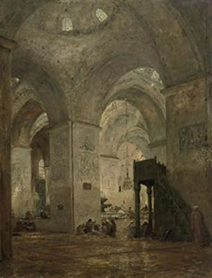 Oosterse Moskee: interior of the Ulu mosque in Bursa, Turkey