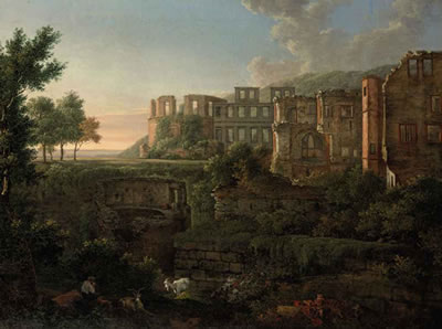 A 'capriccio' view of the ruins of Heidelberg castle by Johann Martin Rohden - Auction record, sale price, and art valuation. Compare with similar artists and explore comparable artworks.