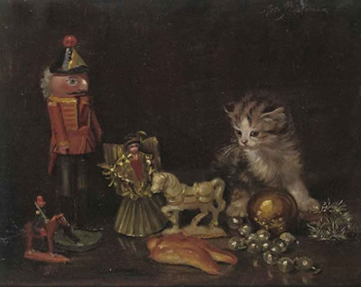 Sample artwork by Meta Pluckebaum (1876 - 1945), known for children's portrait, still life, animal painting, illustration, prints - View similar artists and auction records