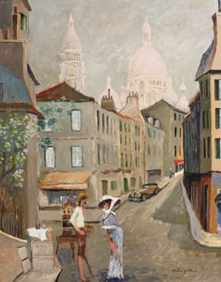 Du coté de la rue Poulbot: the painter at work