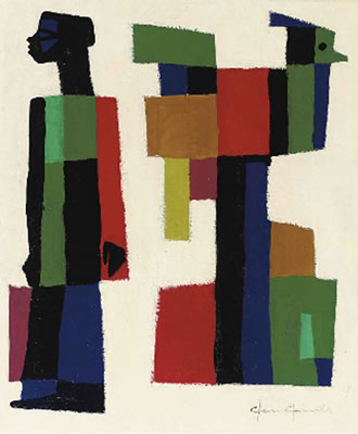 Negerin en haan op hek by Gerrit Jacobus Gerrits - Auction record, sale price, and art valuation. Compare with similar artists and explore comparable artworks.