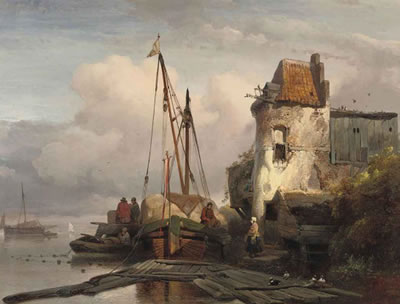 Unloading the cargo at the quay