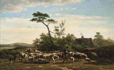 Sample artwork by Simon van den Berg (1812 - 1891), known for painting - View similar artists and auction records