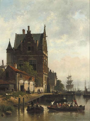 A view on the quay of the Schelde with the pilotage, Antwerp