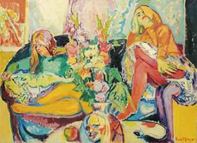Girls on a sofa