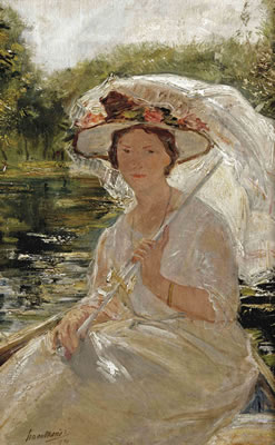 Elegant woman with an umbrella