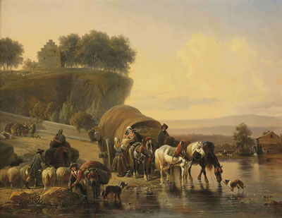 Watering the horses