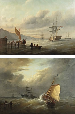 Sample artwork by Christian Cornelis Kannemans (1812 - 1884), known for coastal, sea and river landscape painting - View similar artists and auction records