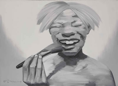 Portrait of Jun Mu: Self-portrait as Andy Warhol