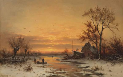 A winter sunset