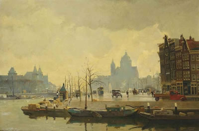 View of the Prins Hendrikkade with the St. Nicolaaskerk beyond, Amsterdam