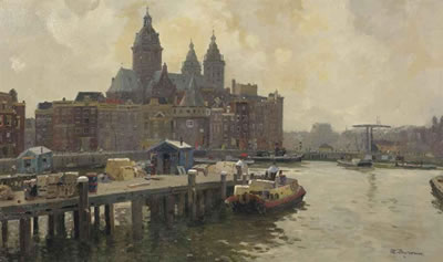 Activities near the Prins Hendrikkade, Amsterdam